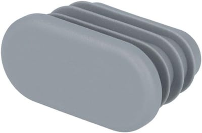4x Ovale Buisdoppen 30x15 mm Grijs voor Meubels en Tafels