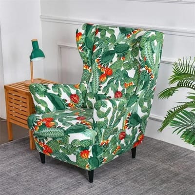 Stretch Oorfauteuilhoes Pastorale Stijl Fauteuilhoezen Spandex Relax Bankhoezen met Zitkussenhoezen Voetenbankhoes