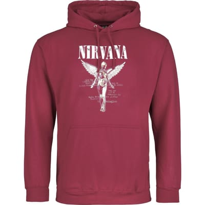 Nirvana Trui met capuchon - In utero - S tot XXL - voor Mannen - donkerrood