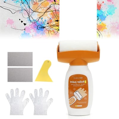 Complete Muurverf Reparatieset met Borstel en Verfroller - Ideaal voor Krassen en Vlekken, 500g Wit