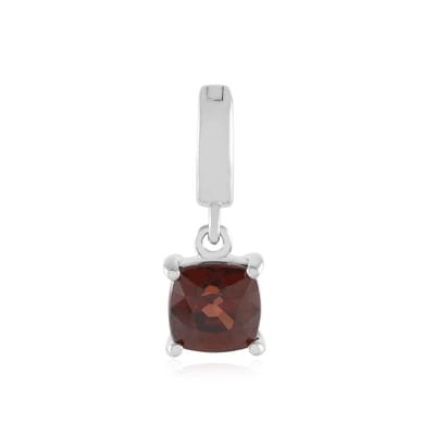 Cavill - Zilveren Hanger - 925 Sterling Zilver Platina Verguld - Roze Zirkoon 1,349 ct - Antieke Kussen Briljantslijpsel - Elegante Sieraden 17x7 mm