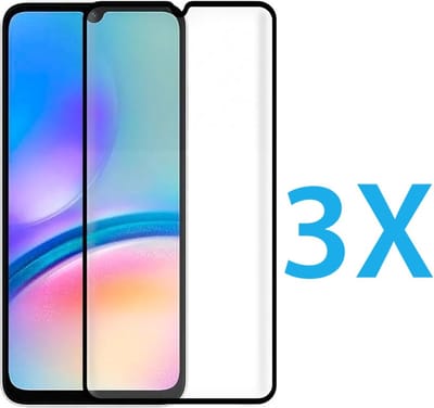 3x Full Cover Screenprotector Geschikt voor: Samsung Galaxy A15 - Screen protector - volledige glas - bescherming - beschermglas - ZT Accessoires