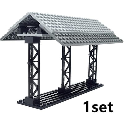 Stadstrein Bufferstop Onderdelen MOC Bouwstenen Creatieve Brug Leduo Assemblage Deeltjes Speelgoed voor Treinstation