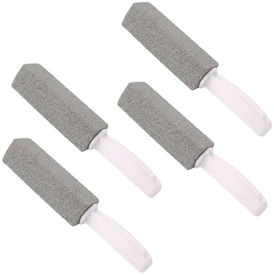 Dailygoods- Puimsteen Toiletborstel - 4 Stuks - Hardwatervlekken Verwijderen - Toilet Reiniging - Eenvoudige Resultaten - Handvat