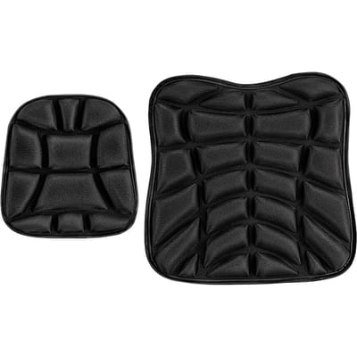 2 pièces/ensemble Coussin de siège pour moto 3D Confort Coussin Respirant Universel Amortisseur Housse de siège Avancé Coussin de montagne noir