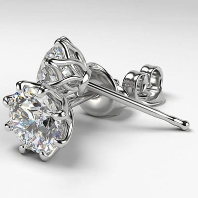 Boucles d'oreilles à tige classiques en cristal Huitan 10 mm avec zircone cubique ronde pour femmes, accessoires élégants et éblouissants, bijoux intemporels gray