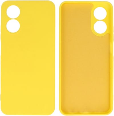 Fashion Backcover Telefoonhoesje - Color Hoesje - Geschikt voor de Oppo A78 - Geel