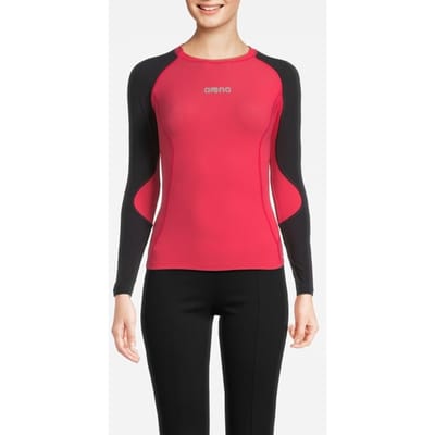 Arena Compression Ls Shirt W Fluo_red Maat: XXS | Sport Shirts Outlet | Dames | Blauw