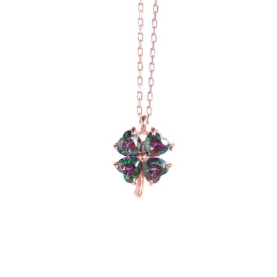 Pera Jewelry® - 925 sterling zilveren Ketting met Klaver Hanger - Dochter Wenskaart - Ketting met Hanger - Cadeau voor Dochter - Ketting Dames