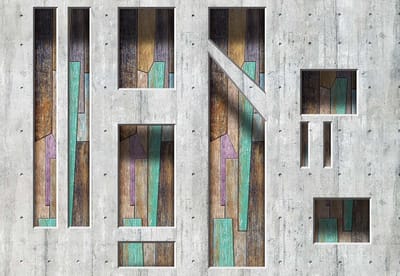 Fotobehang Modern Abstract Wood Planks | XL - 208cm x 146cm | 130g/m2 Vlies