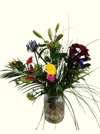 Bloomingworld Boeket Plukbloemen L Bont - 18 Stelen