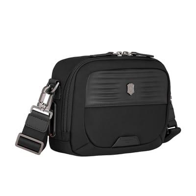 Sac bandoulière Victorinox Mythic Compact avec sac noir premium, manche d'outil multifonction, caractéristiques, 3L, [Code produit 653454]