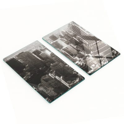 Multifunctionele decoratieve snijplanken van gehard staal voor de keuken, New York, 2x30x52 cm