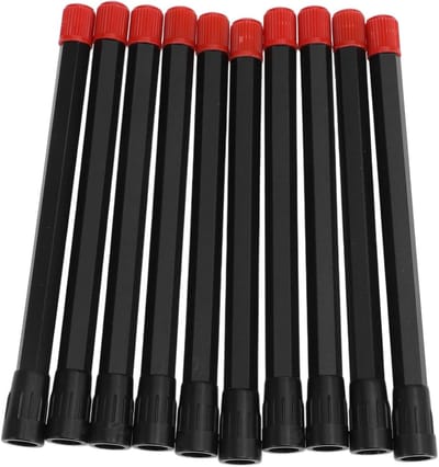Ventielverlenging Kunststof - Ventiel Adapter - Banden Oppompen - 180 Graden Hoek - 125 mm - Zwart Rood