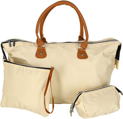Baby Verzorgingstas voor Moeders – Luiertas Set met 2 Pouches, Thermovakken & Rits – Beige