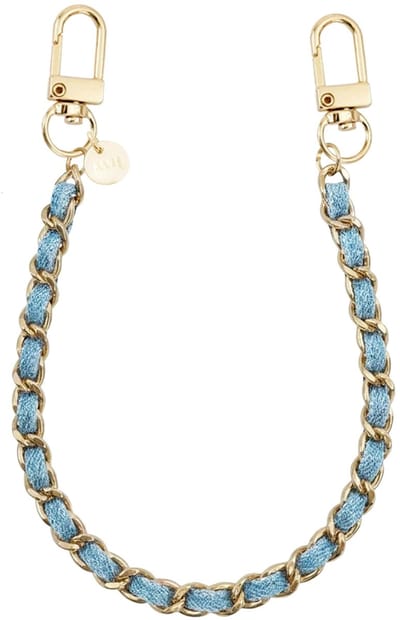 xoxo Wildhearts telefoonkoord - Classic Chain - Denim - Kort koord - Geschikt voor iPhone - Geschikt voor Samsung - Universeel - Phone cord - Telefoonketting - Koord voor telefoon - Telefoon hanger schakelketting - Denim blauw