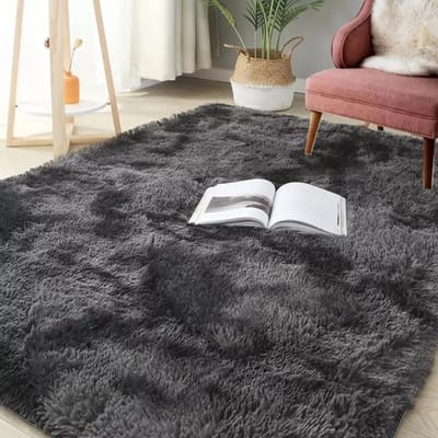 Grand tapis de sol gris pour salon, Table basse, 160x230, pour chambre d'enfant, chambre à coucher, cheveux longs, moelleux 160x230cm 63x90inch