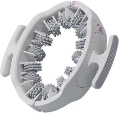 Anti-Cellulite Massage Ring – Cellulite Massager Beenroller met 14 Zachte Rubberen Rollen – Lichaamsmassage voor Lichaam, Armen, Taille en Buikspieren – Afslanken en Ontspanning - Grijs