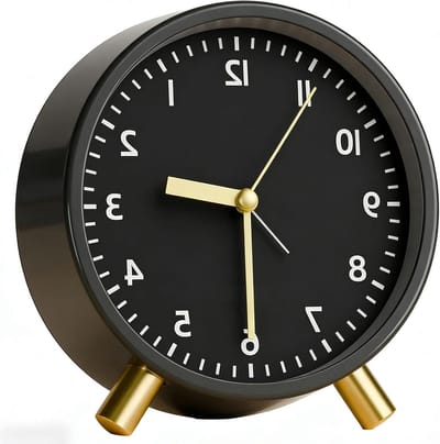 Stille Wekker - Nachtlamp Klok - Rustig Wakker Worden - Met Licht - Kleine Ronde - Groen