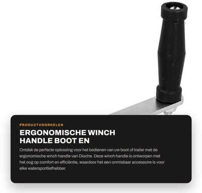 Dailygoods- Lierenhandvat Ergonomisch - Antislip Rubber - Geschikt voor Schepen - Vervangingsaccessoire - Kwaliteitsmetaal - Comfortabele Grip - Lier
