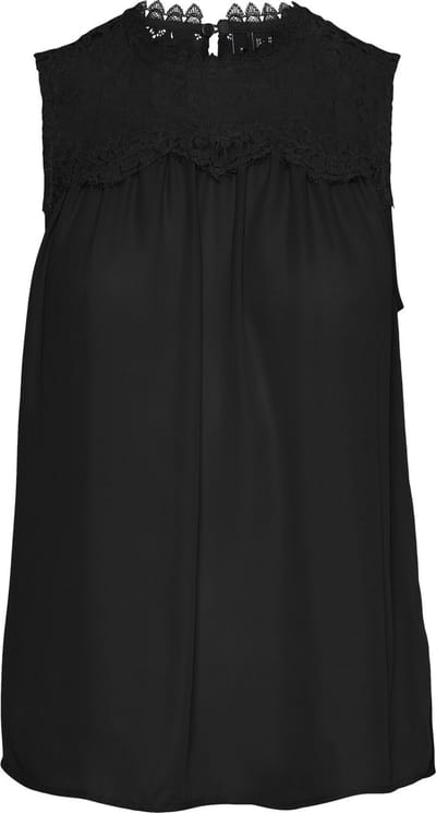 Vero Moda VMMAPLE SL LACE NECK TOP GA  NOOS Dames T-shirt - Maat S