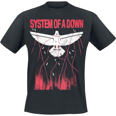 System Of A Down T-shirt - Dove Overcome - S tot XXL - voor Mannen - zwart