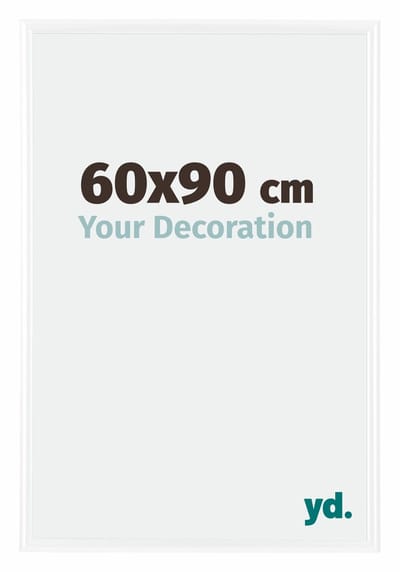 Your Decoration - Fotolijst 60x90 cm - Kunststof - Wit Hoogglans - Bordeaux