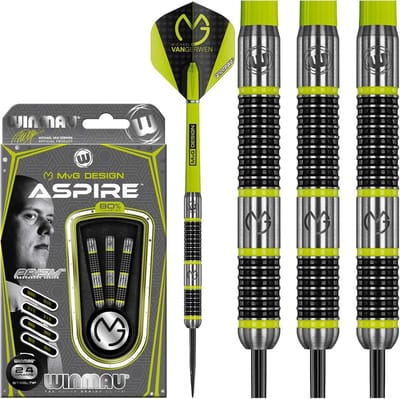 Tungsten Steeltip Dartset met Dartpijlen, Vleugels en Nylon Shafts (24g)