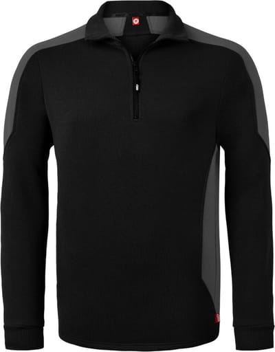 HAVEP Zipsweater Bicolor 10076 - Zwart/Charcoal - L