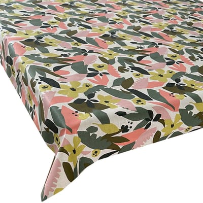 BINK Bedding Tafelkleed - Tafelzeil Soft Jungle - Acryl gecoat Katoen 250 x 145 cm - afneembaar - wasbaar - feest - feestdecoratie - kinderfeestje - verjaardag - buiten eten