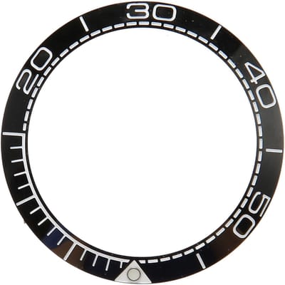 Insert de Lunette de Montre Professionnel 38mm Céramique Anneau de Lunette de Montre Réparation Accessoire de Remplacement pour black
