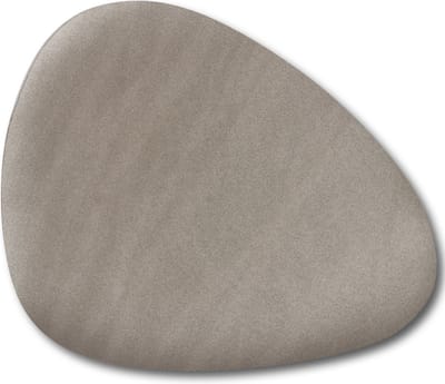 Zeller tafel placemats lederlooks - 34 x 42 cm - taupe - Speciale druppel vorm - Diner/ontbijt