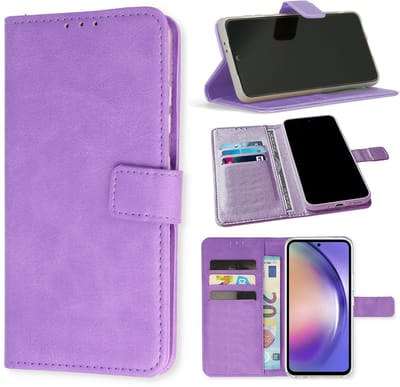 Casemania Hoesje Geschikt voor Apple iPhone 16e - Paars - Portemonnee Book Case