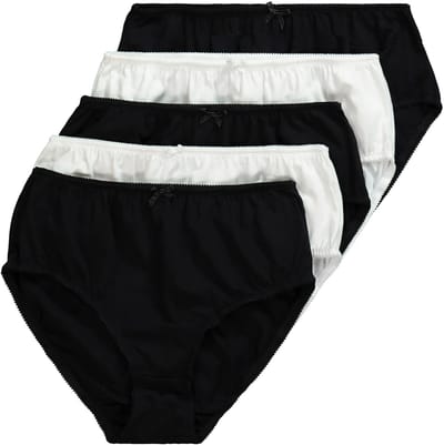 Ulla Popken - Dames - Midislips set van 5 - Klassiek multicolor - Maat 42+