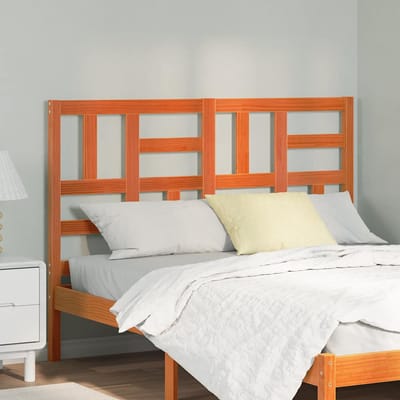 vidaXL - Bed - Hoofdbord - Wasbruin - 145,5 - x - 4 - x - 104 - cm - Massief - grenenhout