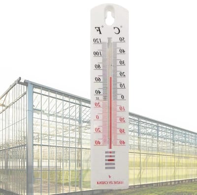 Wandthermometer Binnen Buiten - Temperatuurmeter - Temperatuur Bewaken - Nauwkeurig Betrouwbaar - 19.5 cm Hoog - Meerkleurig