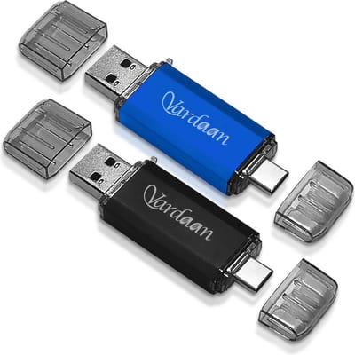 Vardaan USB-stick voor smartphones - Geheugenstick - Opslag voor smartphones - Extra geheugen voor smartphones - USB-C naar A - 32GB - Set van 2