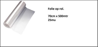 Folie op rol 70cm x 500meter 25mu - Fruitmand inpakken geschenk folie
