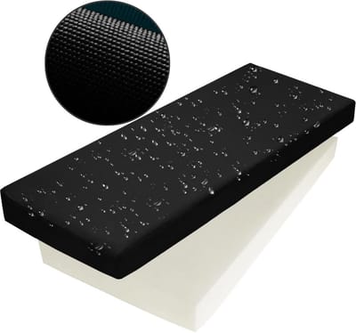 Waterdicht Tuinkussen voor Buitenbank - Zitkussen voor Patio, Rotan Stoel en Sofa (80x30x10cm, Zwart)