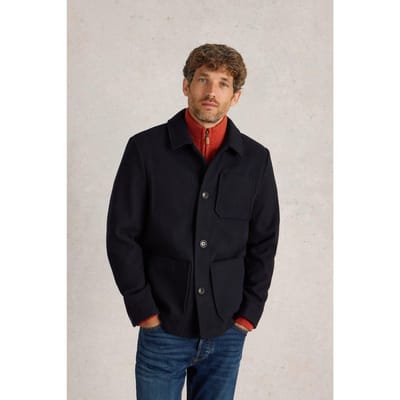 White Stuff Wool Chore Jacket Dark Navy Maat: L | Jassen Outlet | Heren | Blauw