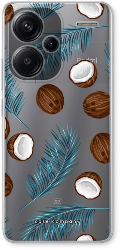 Case Company® - Hoesje geschikt voor Xiaomi Redmi Note 13 Pro plus hoesje - Kokosnoot - Soft Cover Telefoonhoesje - Bescherming aan alle Kanten en Schermrand