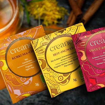 60-pack "Spicy" biologische theemix (Kurkuma Chai, Hot Ginger, Sweet Red Chai) *²