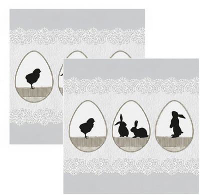 Ambiente Paas thema servetten - 40x - Paasei print - 33 x 33 cm - Pasen - feestservetten - Paasontbijt tafeldecoratie
