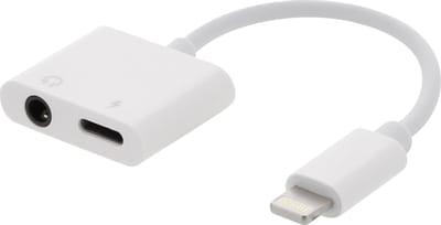 DELTACO EPZI IPLH-594 Lightning naar 3,5 mm audio-adapter - Wit