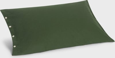 Yumeko kussensloop flanel mosgroen 50x70 - Biologisch & ecologisch - 1 stuk