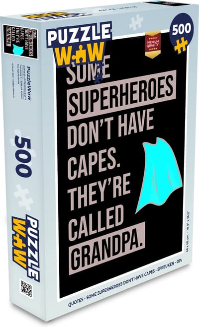 Puzzel Quotes - Some superheroes don't have capes - Spreuken - Opa - Legpuzzel - Puzzel 500 stukjes