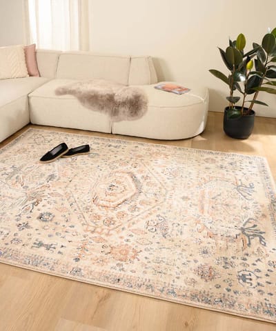 Bohemian vloerkleed - Fancy Kavya ivoor/multi 80x150