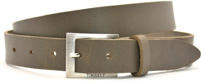 Timbelt 3cm grijze riem - damesriem/herenriem -grijs - 100% leder - Maat 85 - Totale lengte riem 100 cm