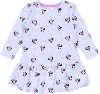 Grijs gemêleerd Minnie Disney-jurkje
