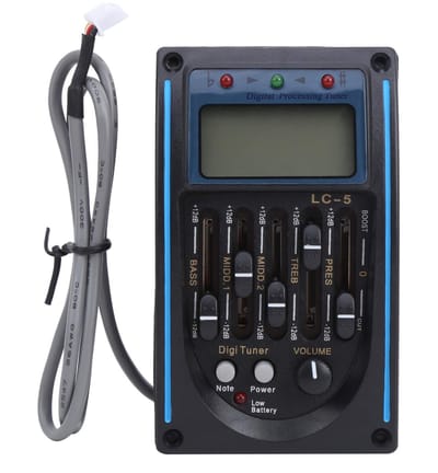 Solidchoice - Dailygoody - 5-bands gitaar-pickup - Equalizer met LCD-scherm - Eenvoudig te installeren - Gitaar-voorversterker - Perfect voor muzikanten - Inclusief